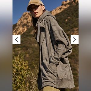 Free people movement slouch zip up
